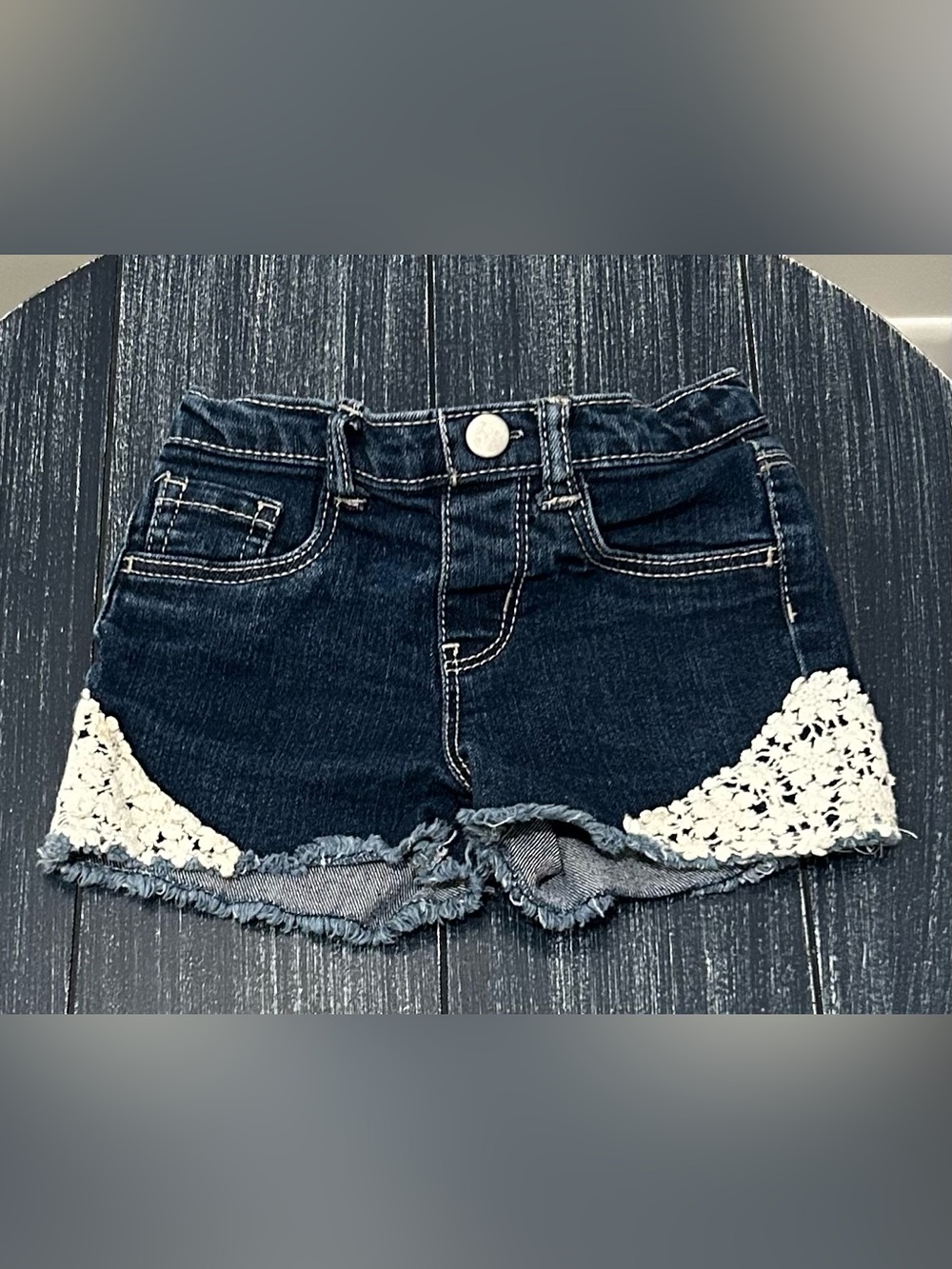 Okie Dokie Denim & Lace Shorts